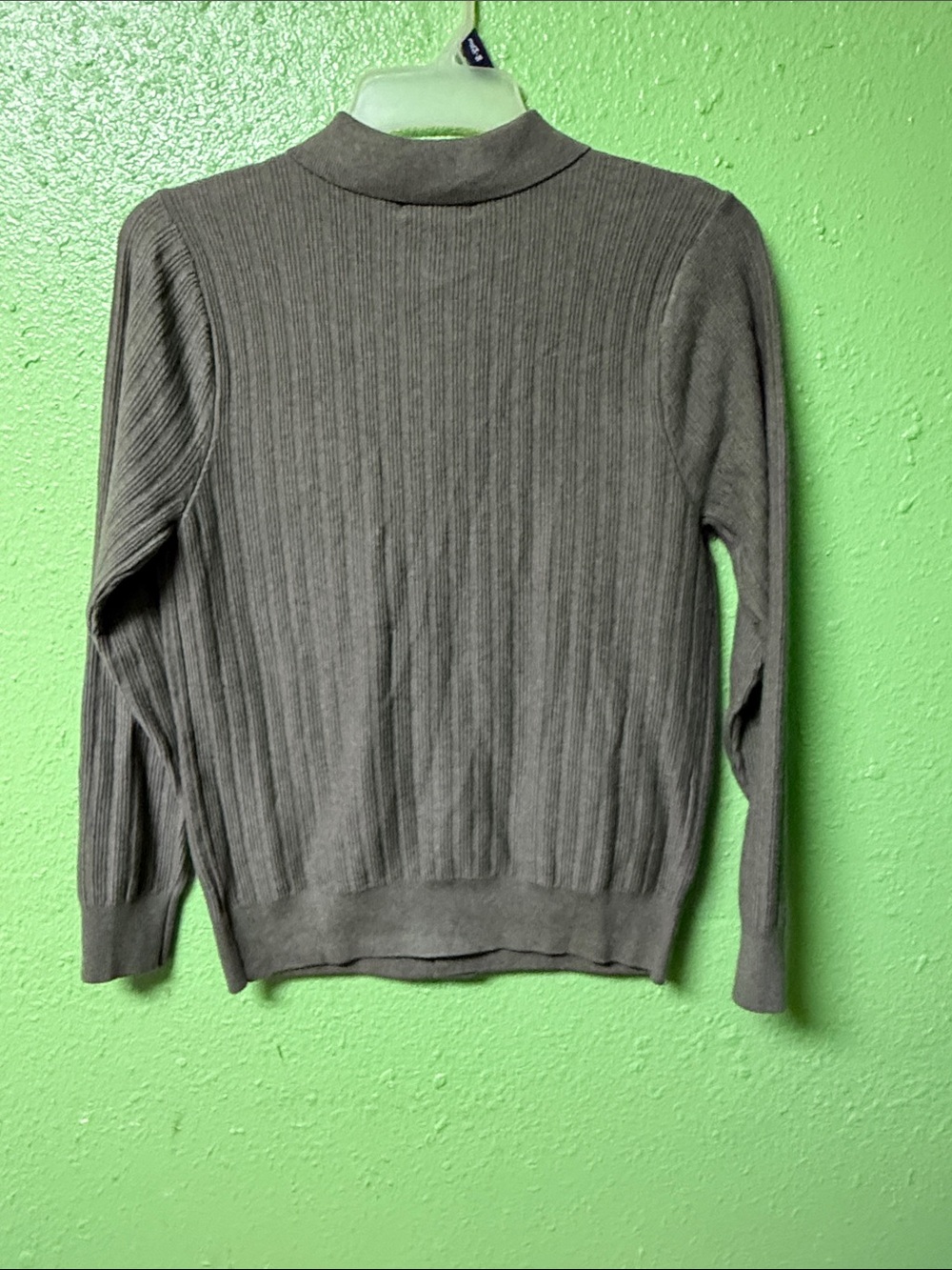 Goodfellow & Co Olive Ribbed Button-Front Cardigan - Picture 4 of 4